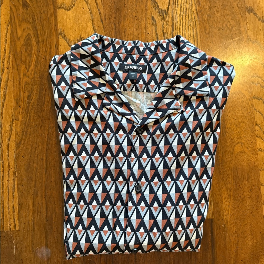 Express Multicolor Geometric Shirt